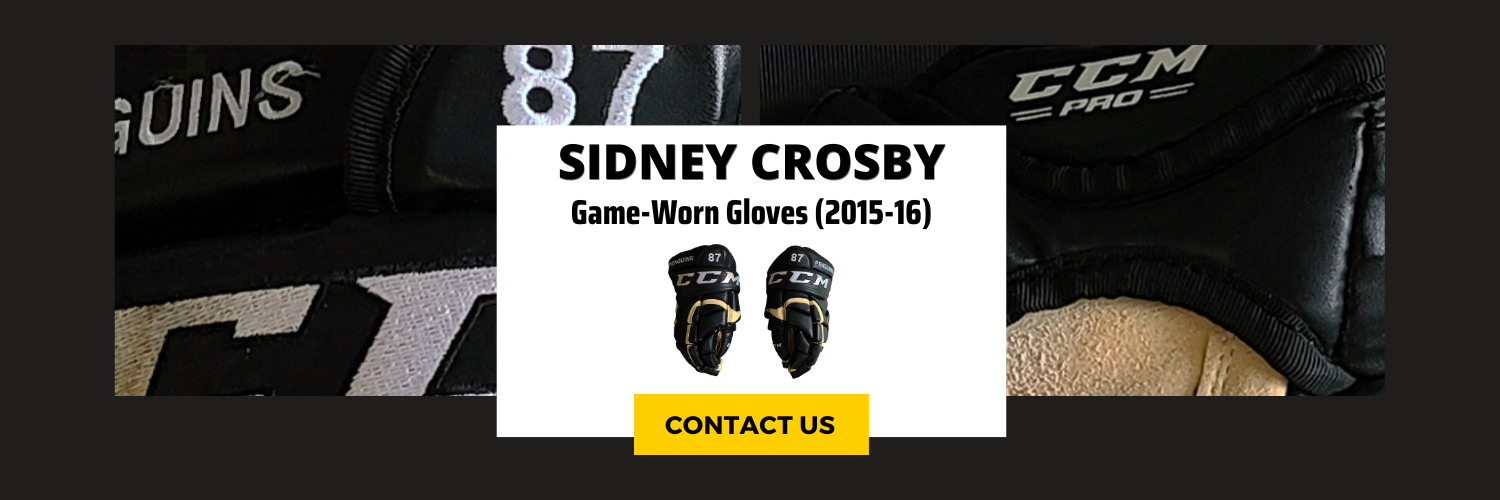 Sidney Crosby Game-Worn Pittsburgh Penguins CCM Training Camp Gloves (2015-16)