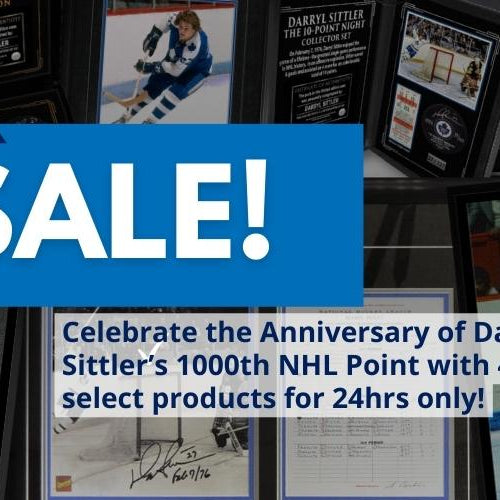 Celebrate the Anniversary of Darryl Sittler’s 1000th NHL Point with 40% OFF select products for one day only!