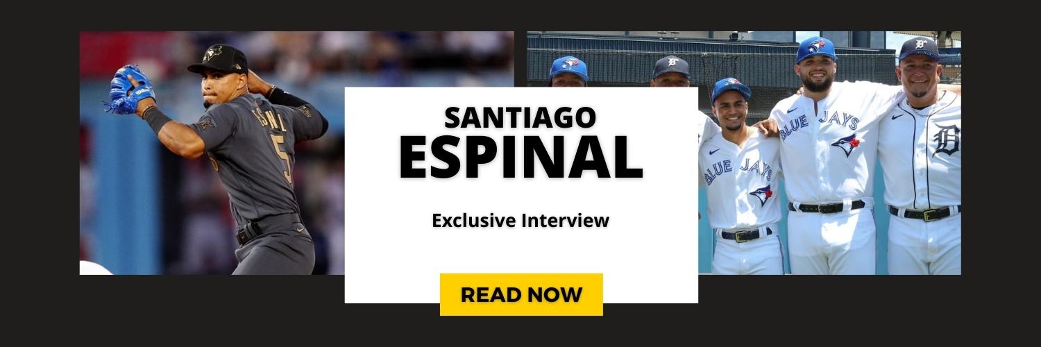 Santiago Espinal Signed Toronto Blue Jays Replica Nike Royal Jersey