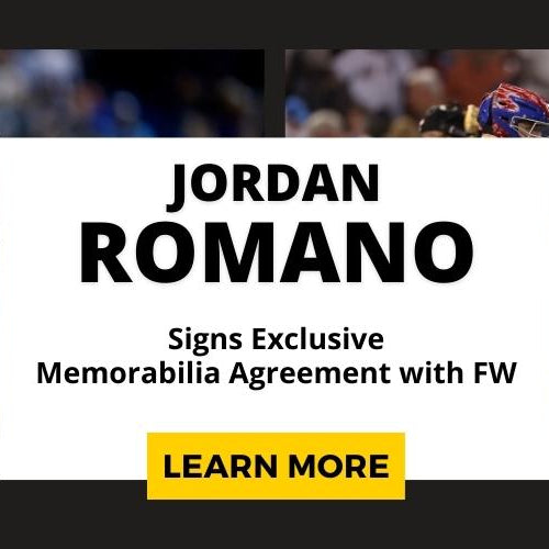 Jordan Romano Signs Exclusive Memorabilia agreement with FW