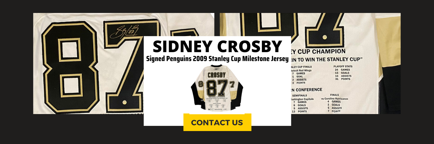 Sidney Crosby Signed Pittsburgh Penguins 2009 Stanley Cup Milestone Jersey