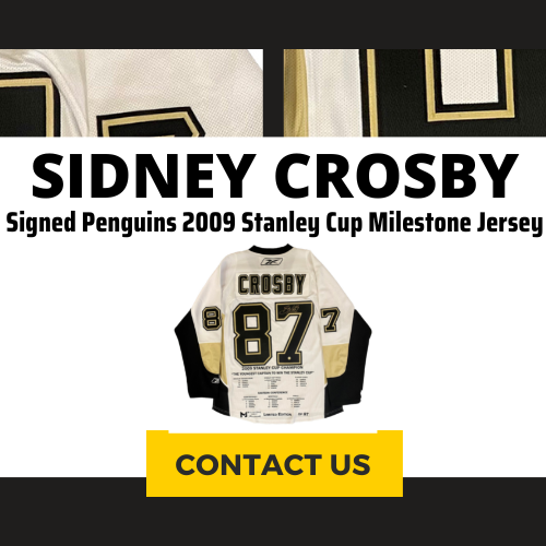 Sidney Crosby Signed Pittsburgh Penguins 2009 Stanley Cup Milestone Jersey