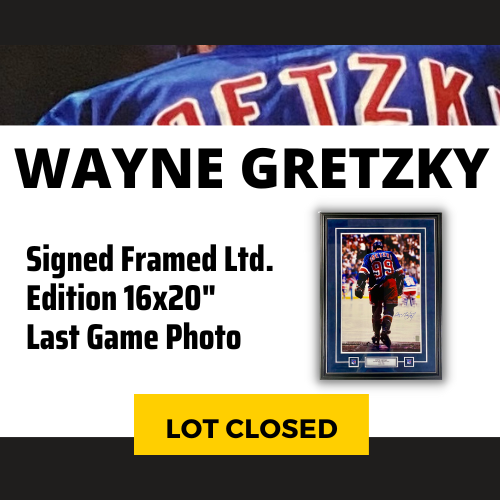 Wayne Gretzky Signed Framed New York Rangers Photo