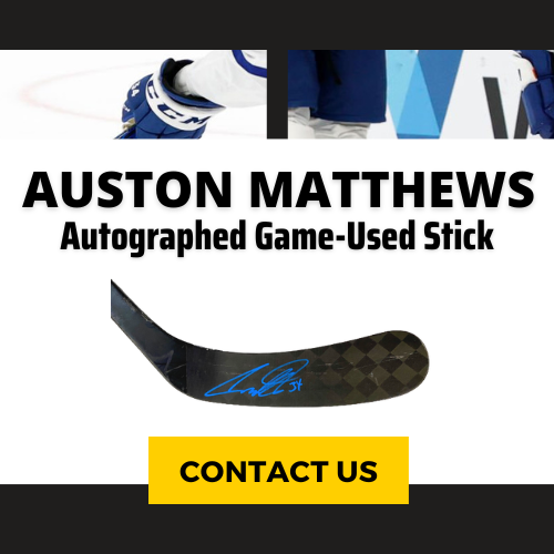 Auston Matthews Signed and Game Used Stick (2022)