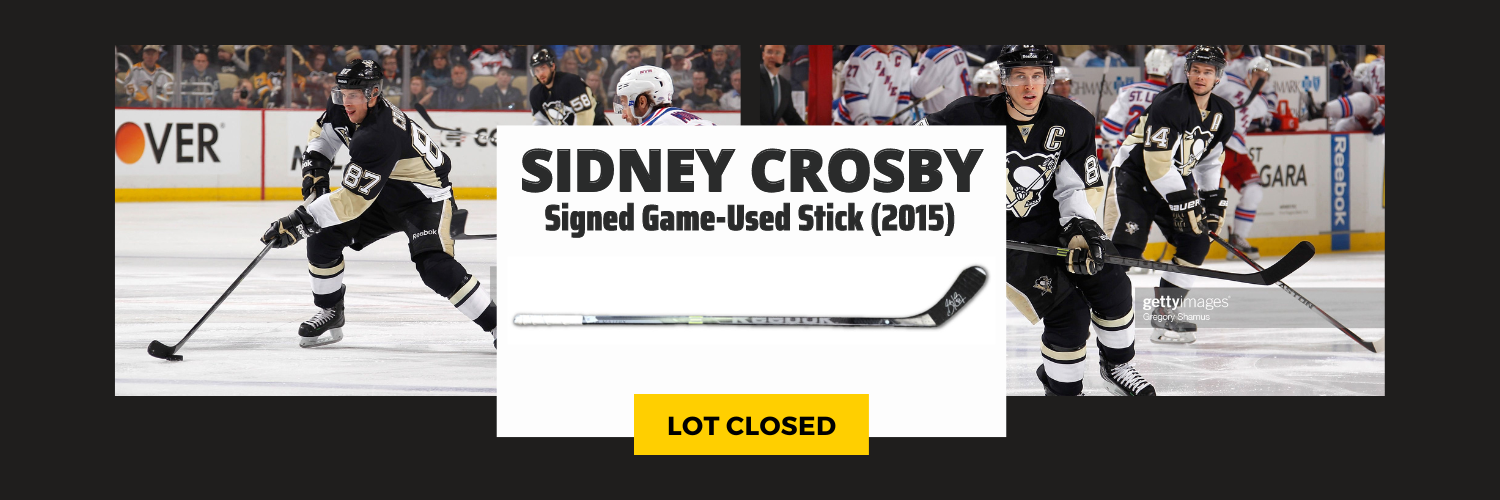 Sidney Crosby Signed and Game Used Stick vs NY Rangers (2015)