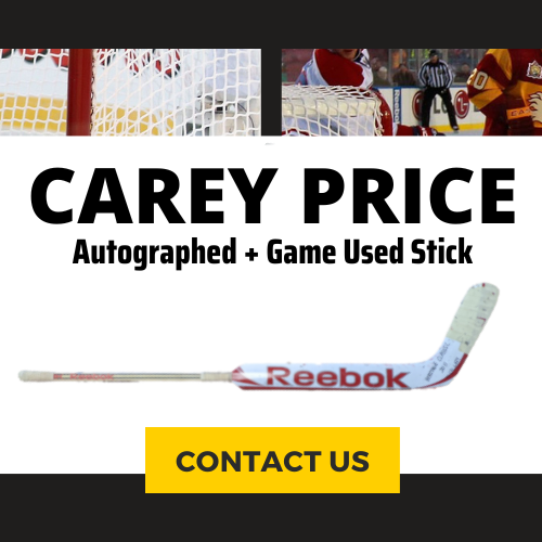Carey Price Signed and Game Used Stick