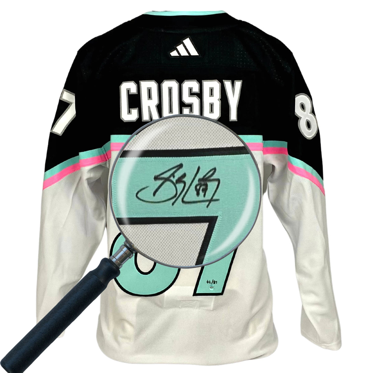 Sidney Crosby Signed Jersey Penguins Cream 2023 Winter Classic Adidas LE 87
