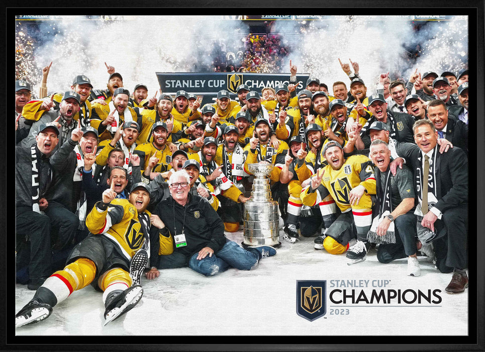 Vegas Golden Knights 20x29 Framed Canvas 2023 Stanley Cup