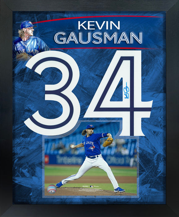 Kevin Gausman Signed Number Frame with PhotoGlass Blue Jays