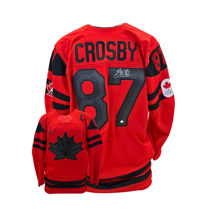 Sidney Crosby Signed Team Canada Replica 2022 Olympics Red Jersey