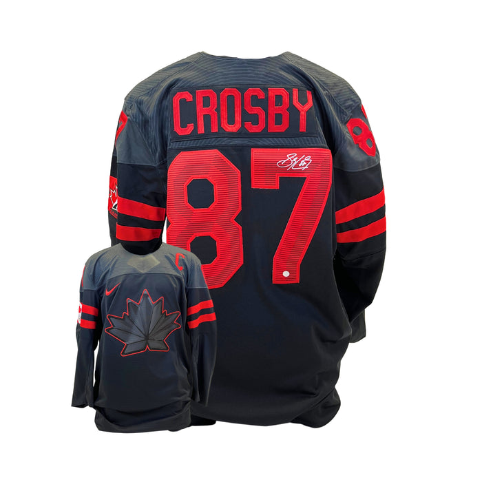 Sidney Crosby Signed Team Canada Replica 2022 Olympics Black Jersey