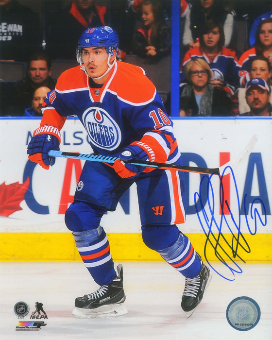 Nail Yakupov Signed Edmonton Oilers 8x10 Blue Action Photo