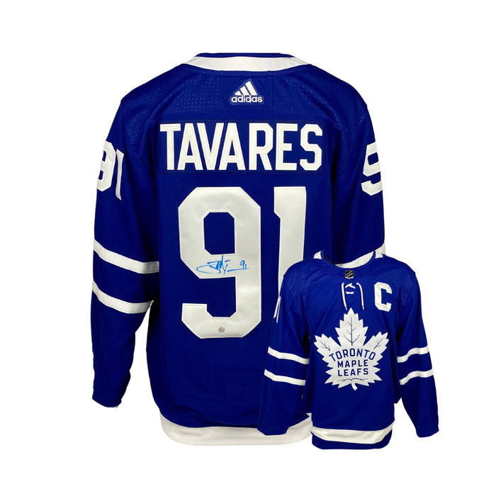 John Tavares Signed Toronto Maple Leafs Adidas Authentic Jersey with "C" (blue)