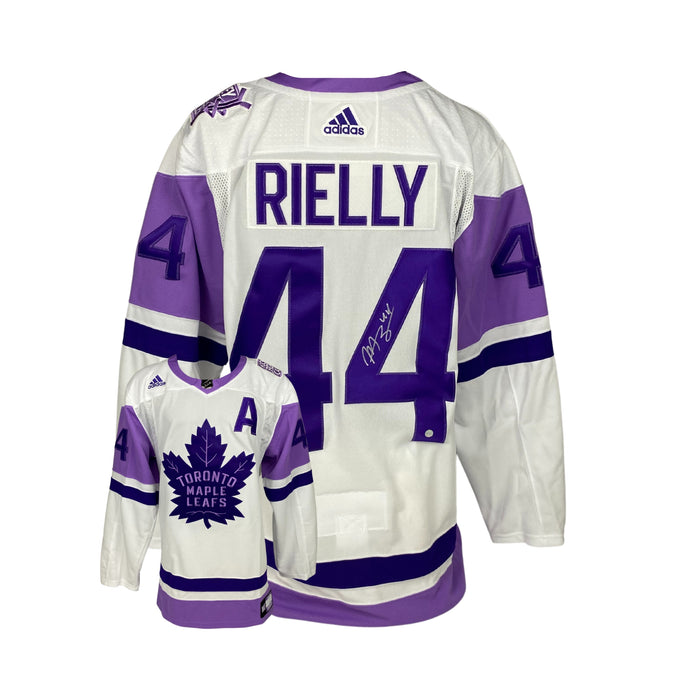 Morgan Rielly Signed 2022 Toronto Maple Leafs Hockey Fights Cancer Adidas Auth. Jersey (white)