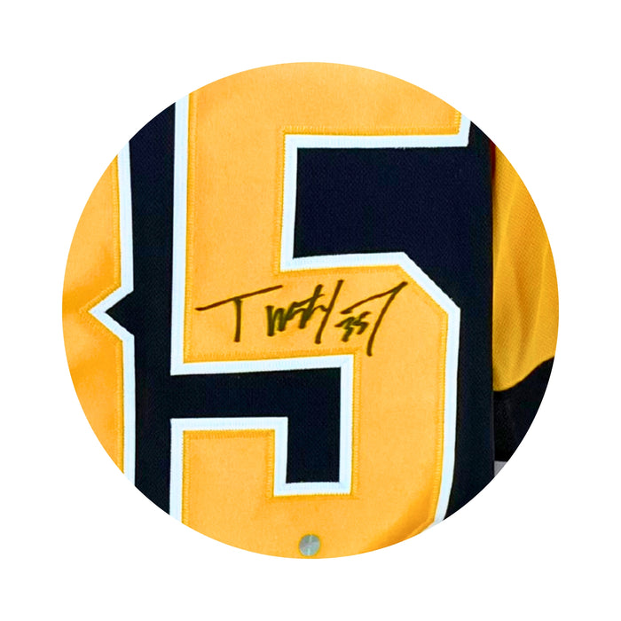 Tristan Jarry Pittsburgh Penguins Autographed Gold Adidas