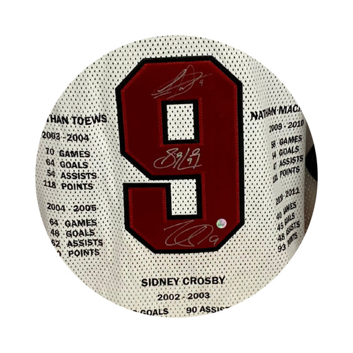 S. Crosby, N. MacKinnon, J. Toews Multi-Signed Shattuck St. Marys Black  Milestone Jersey (Limited Edition of 87)