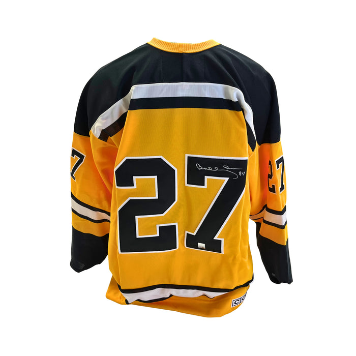 Bobby Orr Signed Boston Bruins 1966 Yellow Vintage CCM Rookie #27