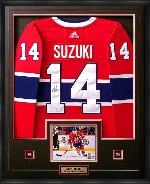 Nick Suzuki Autographed Montreal Canadiens 8X10 Photo (White