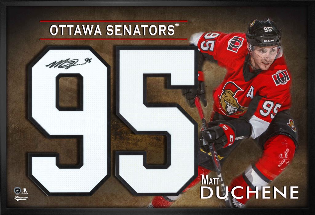 Matt Duchene Signed Framed Ottawa Senators Jersey Number Print
