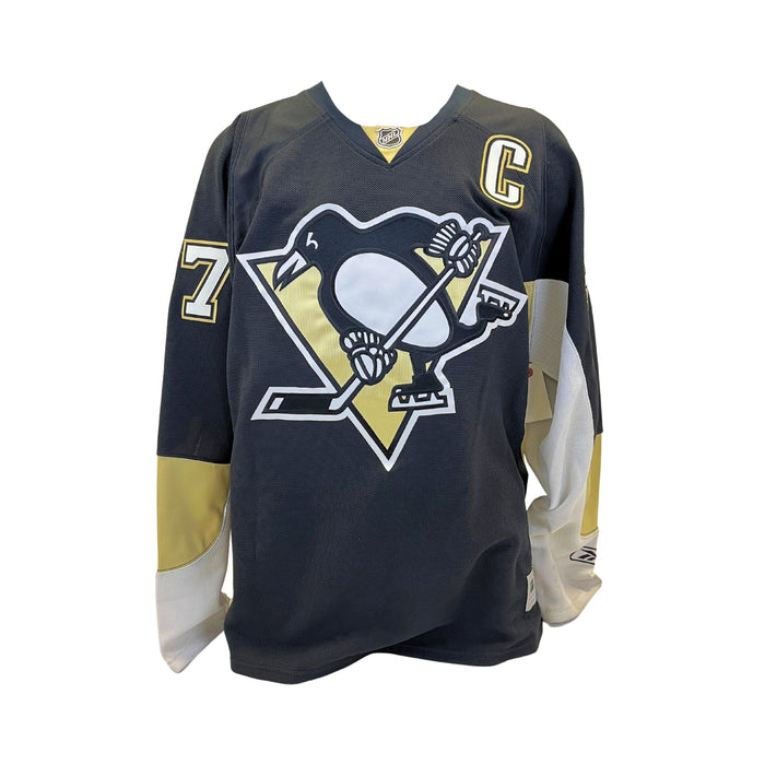 Sidney Crosby Signed Pittsburgh Penguins 2007-2011 Black and Vegas Gold Replica Reebok Jersey