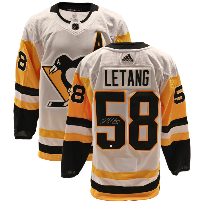 Kris Letang Signed Jersey Penguins White Adidas