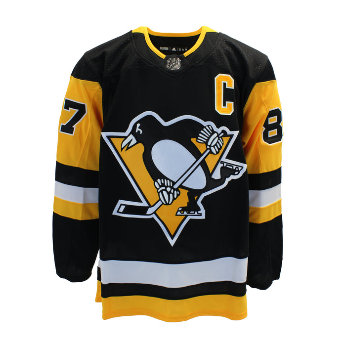 Sidney Crosby Signed Jersey Pittsburgh Penguins Black Adidas Insc "500 Goals"