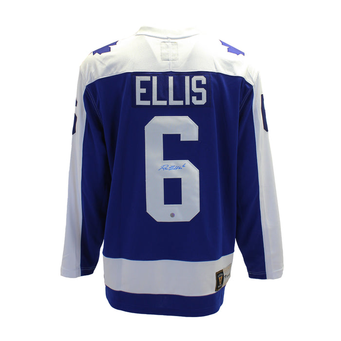 Ron Ellis Signed Jersey Maple Leafs Replica Blue Vintage Fanatics