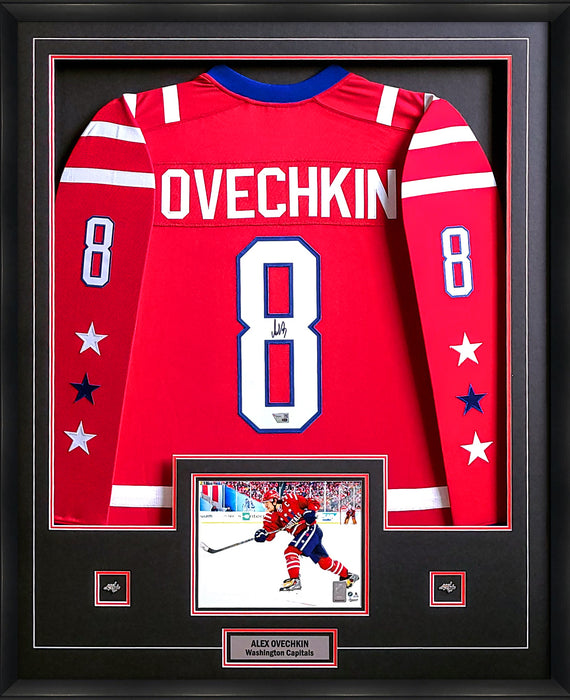Alex Ovechkin Signed Replica Jersey Framed Washington Capitals 2015 NHL Winter Classic Mitchell & Ness