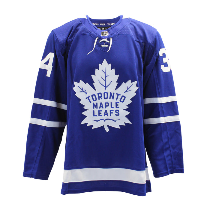 Auston Matthews Signed Jersey Maple Leafs Blue Adidas with "A" Insc "2022 Hart Trophy"