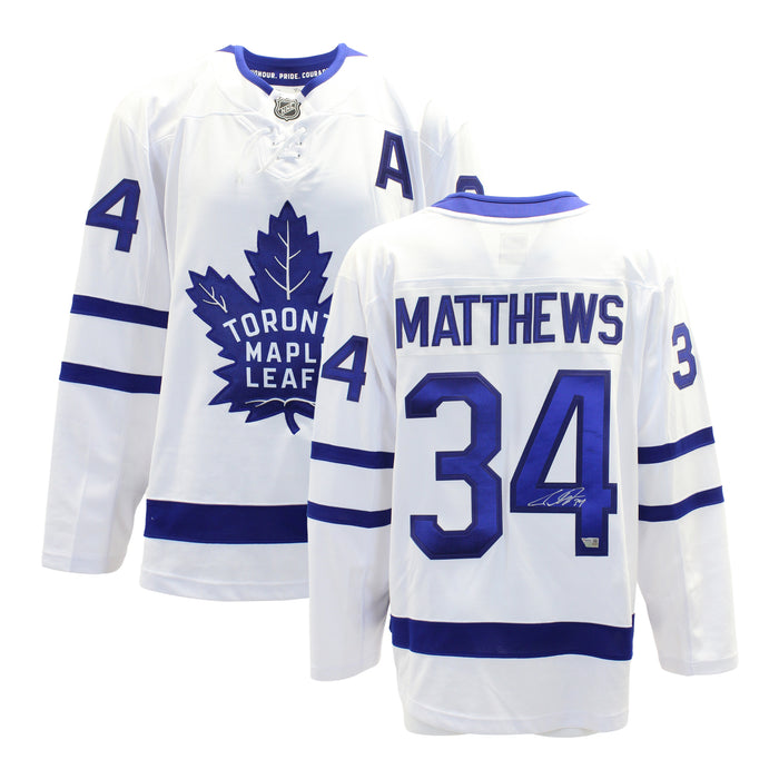 Auston Matthews Signed Jersey Toronto Maple Leafs White Fanatics