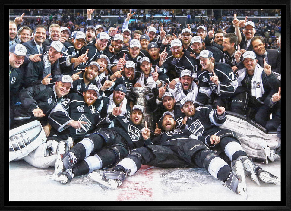 Los Angeles Kings 20x29 Framed Canvas 2014 Stanley Cup
