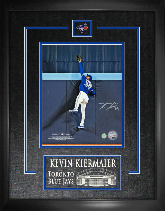 Kevin Kiermaier Signed Etched Mat Toronto Blue Jays 8x10 Catch-H