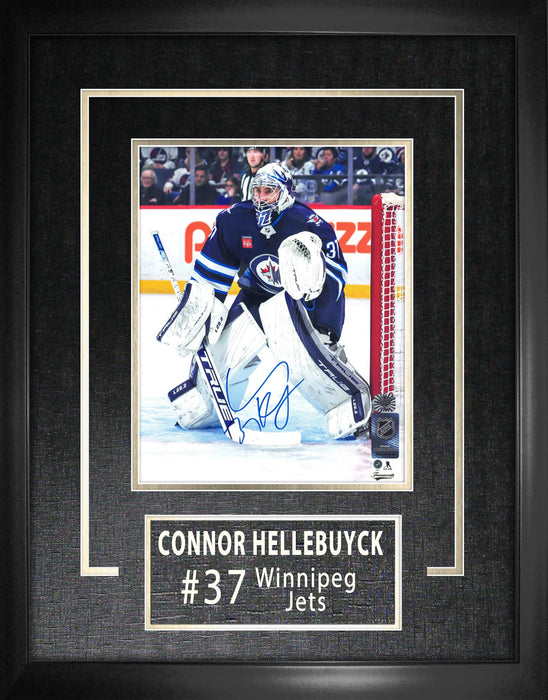 Connor Hellebuyck Winnipeg Jets Signed Framed Home 8x10 Photo
