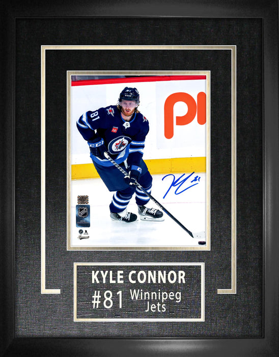 Kyle Connor Signed Framed Winnipeg Jets Home 8x10 Photo