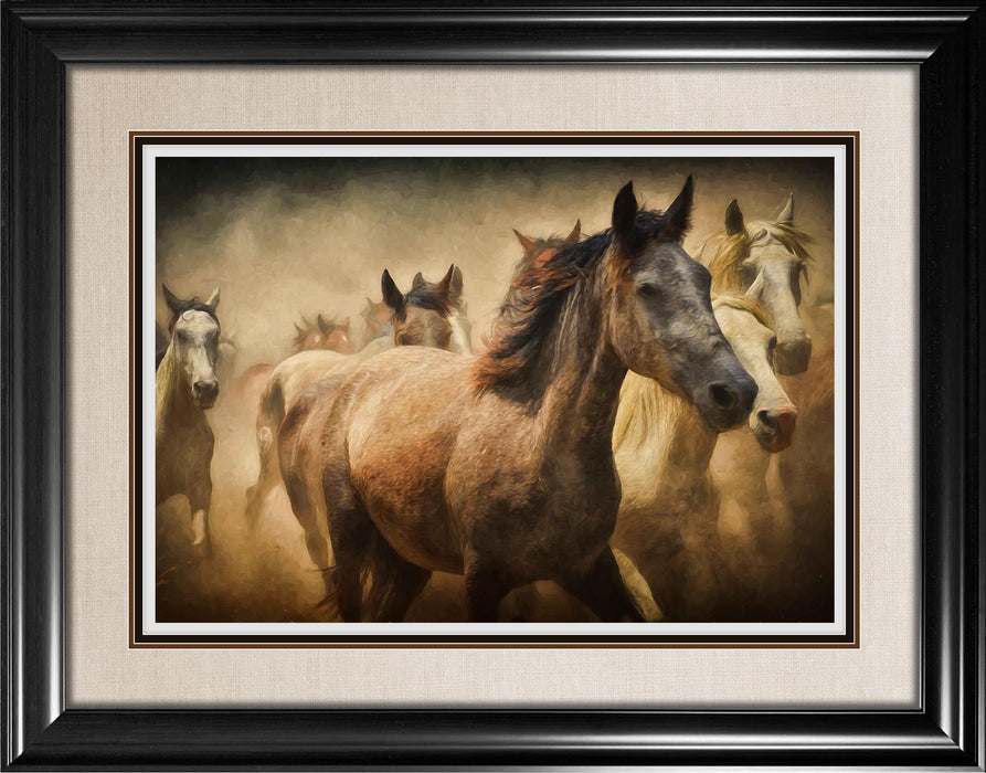 Running Horses Framed Print