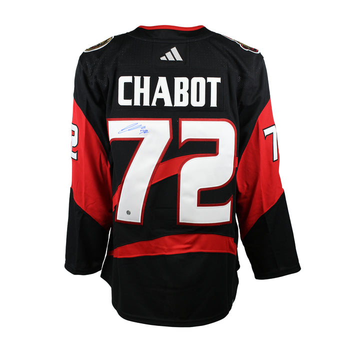 Thomas Chabot Signed Jersey Ottawa Senators Reverse Retro Black Adidas