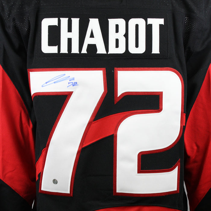 Thomas Chabot Signed Jersey Ottawa Senators Reverse Retro Black Adidas
