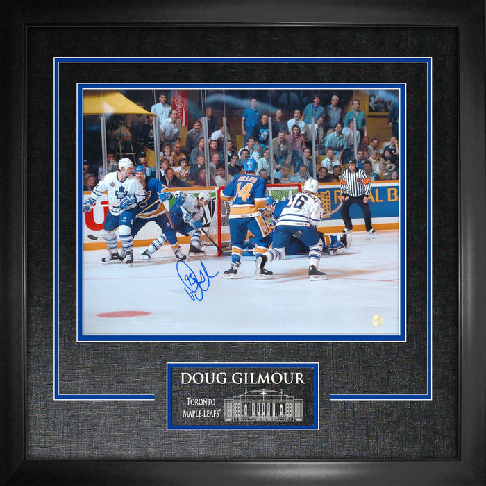 Doug Gilmour Toronto Maple Leafs Signed Framed 11x14 Wrap-Around Goal Photo