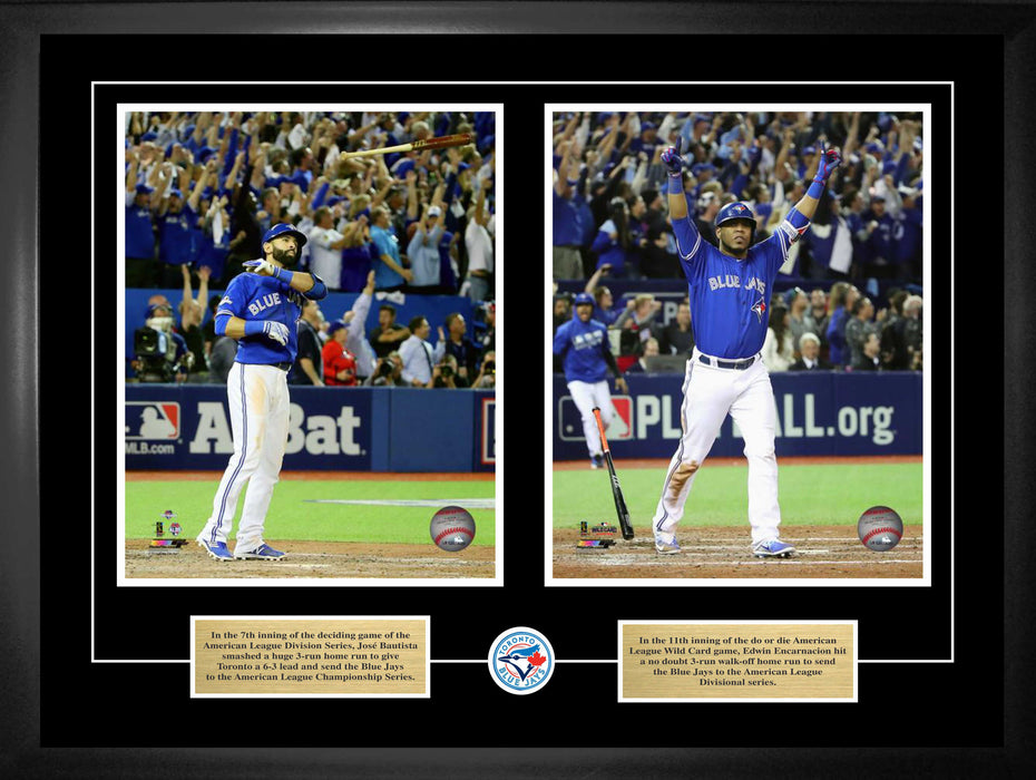 Jose Bautista and Edwin Encarnacion Toronto Blue Jays Framed 8x10 Homerun Celebrations Photos