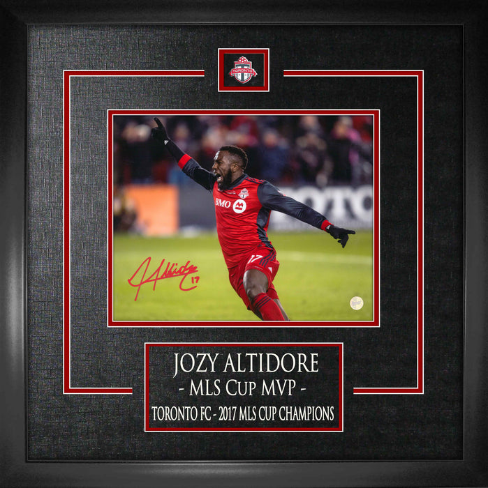 Jozy Altidore Toronto FC Signed Framed 8x10 2017 Goal Celebration Photo