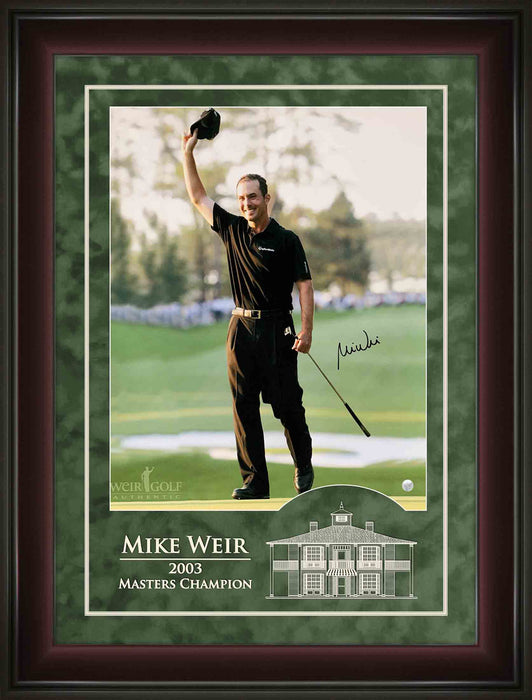 Mike Weir Signed Framed 16x20 Cap Raised Photo LE