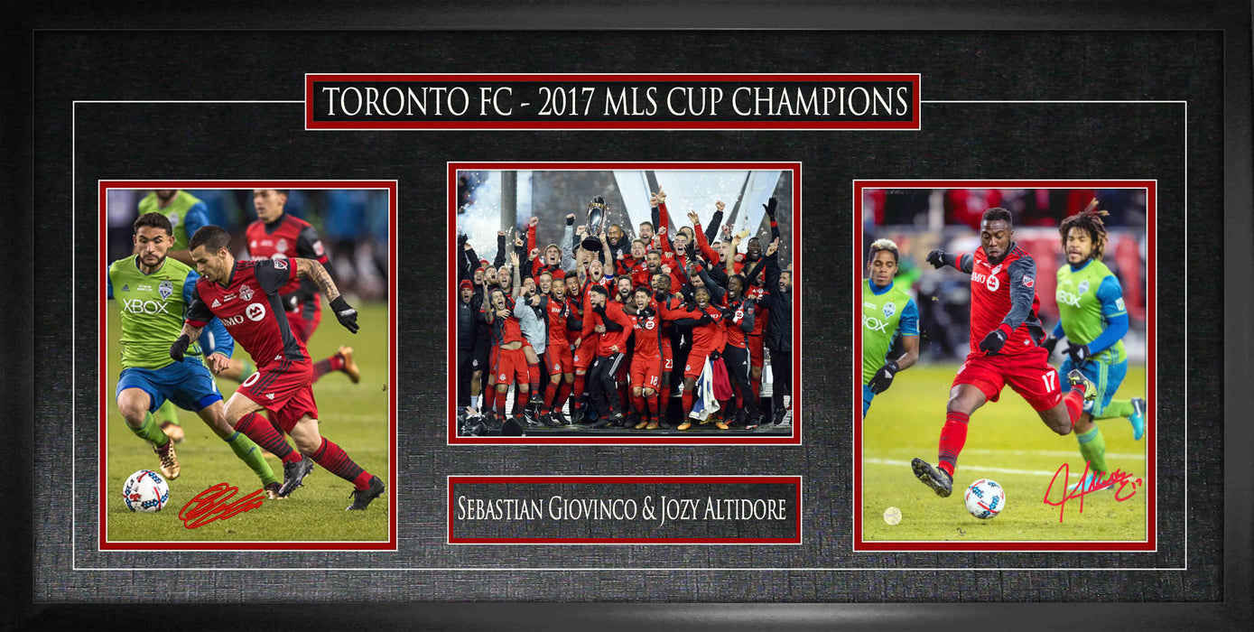 Sebastian Giovinco and Jozy Altidore Dual Signed Framed Triple 8x10s 2017 MLS Champions Photos