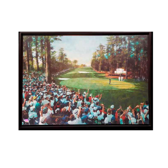 Mike Weir Signed Framed 28x38 Arms Raised Canvas