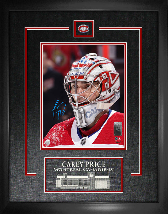 Carey Price Montreal Canadiens Signed Framed 8x10 Close-Up Photo