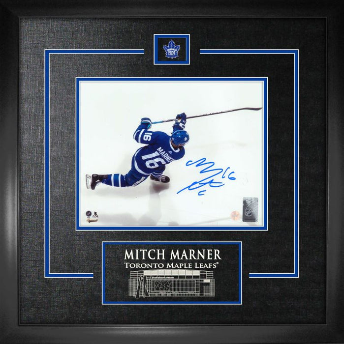 Mitch Marner Toronto Maple Leafs Signed Framed 8x10 Overhead Photo
