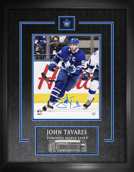John Tavares Toronto Maple Leafs Signed Framed 8x10 Skating Photo with "C"