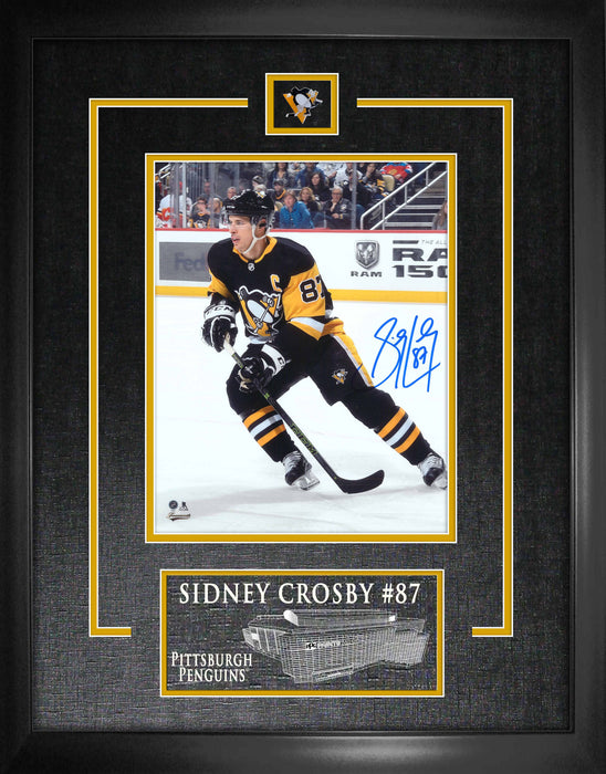 Sidney Crosby Pittsburgh Penguins Signed Framed 8x10 Action Photo