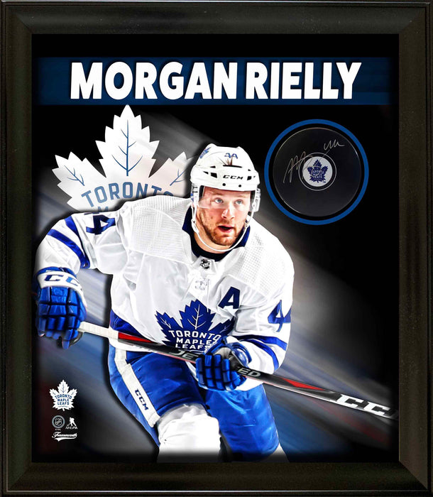 Morgan Rielly Signed PhotoGlass Framed Toronto Maple Leafs Puck