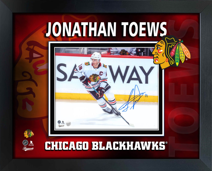 Jonathan Toews Chicago Blackhawks Signed Framed 8x10 Skating Photo