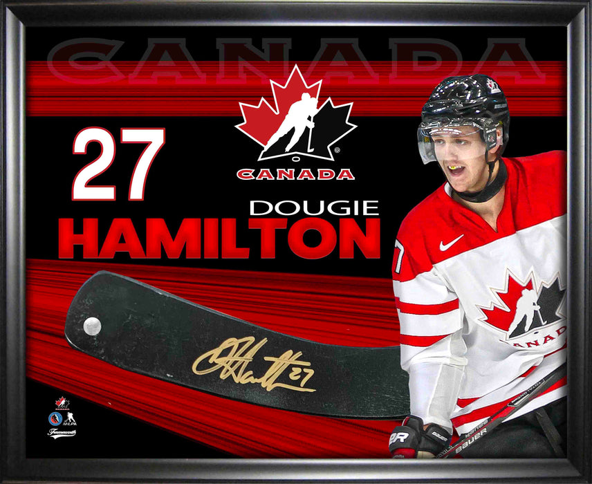 Dougie Hamilton Signed PhotoGlass Framed Team Canada Stickblade